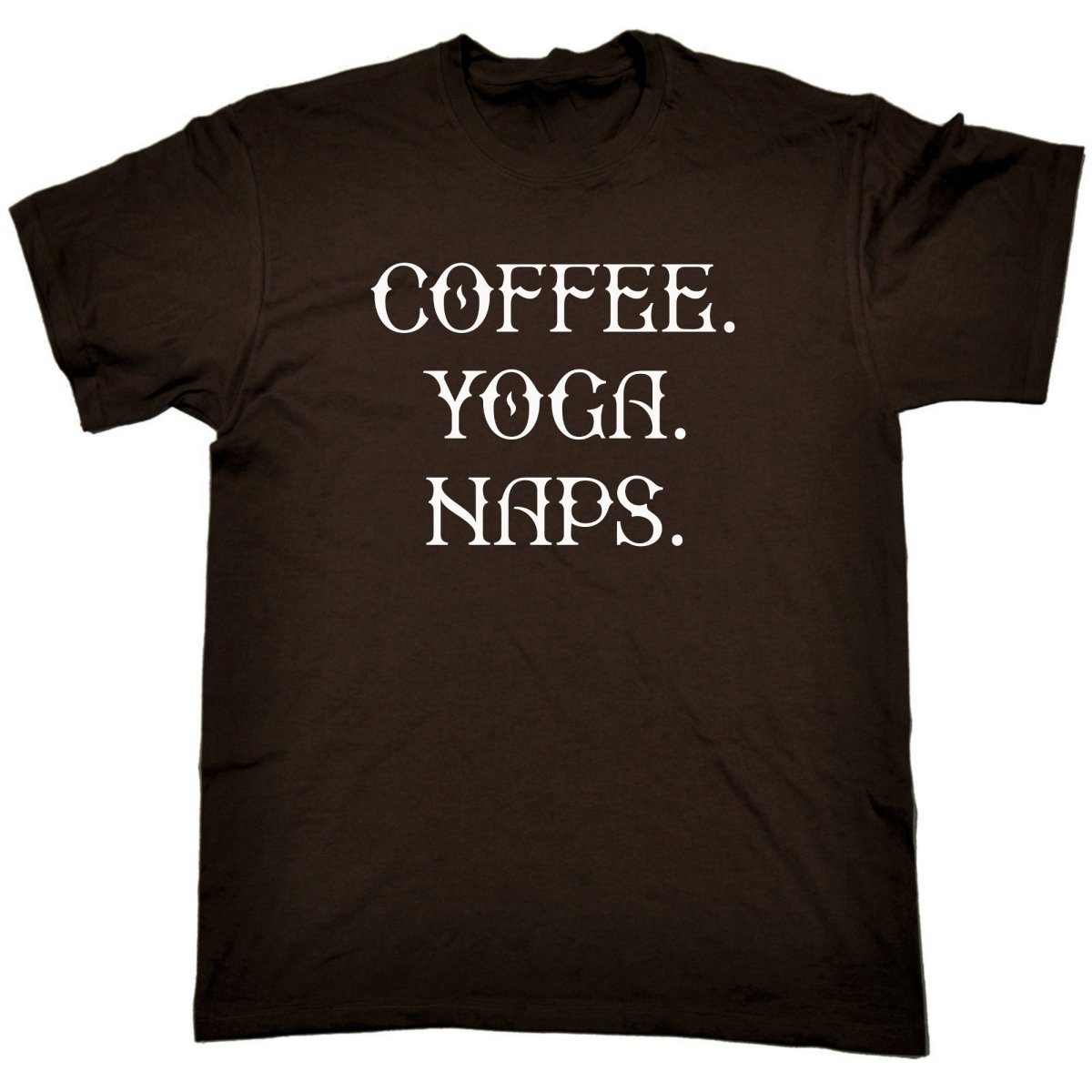 Coffee Yoga Naps - Mens Funny T-Shirt Tshirts Tee Shirt - 123t Australia | Funny T-Shirts Mugs Novelty Gifts