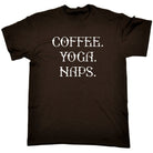 Coffee Yoga Naps - Mens Funny T-Shirt Tshirts Tee Shirt - 123t Australia | Funny T-Shirts Mugs Novelty Gifts