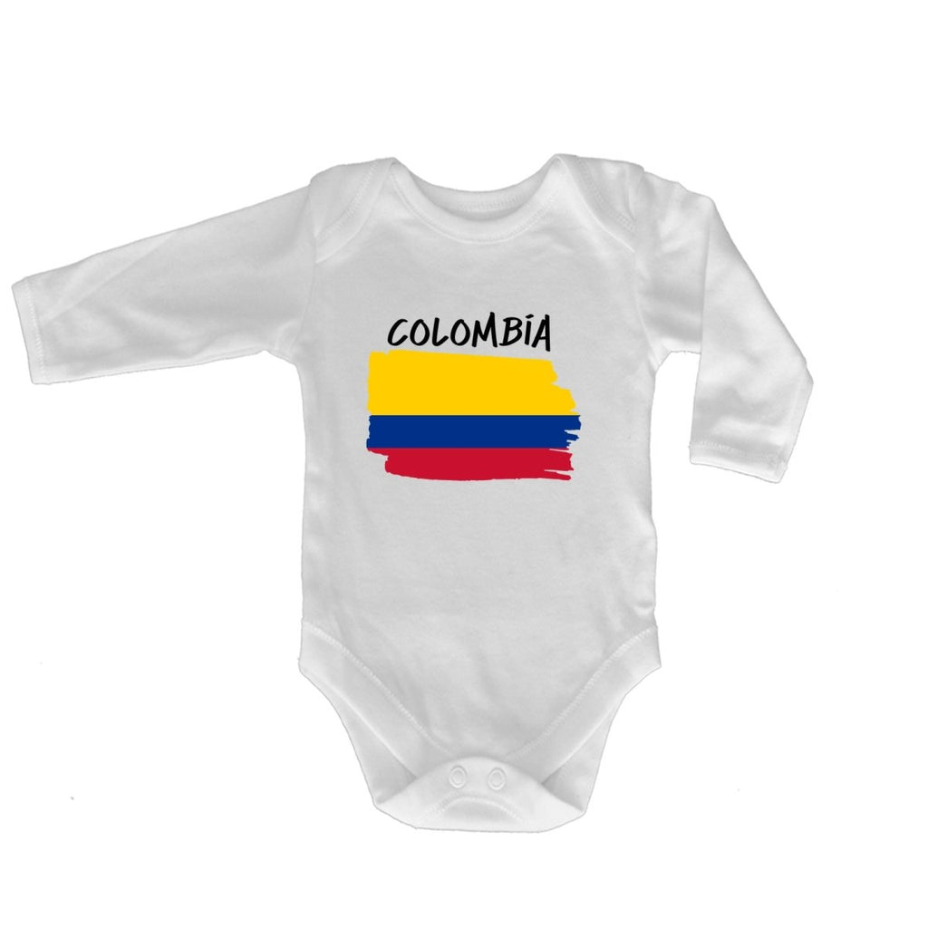 Colombia Country Flag Nationality - Babygrow Baby - 123t Australia | Funny T-Shirts Mugs Novelty Gifts
