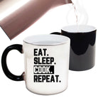 Eat Sleep Cook Repeat - Funny Colour Changing Mug
