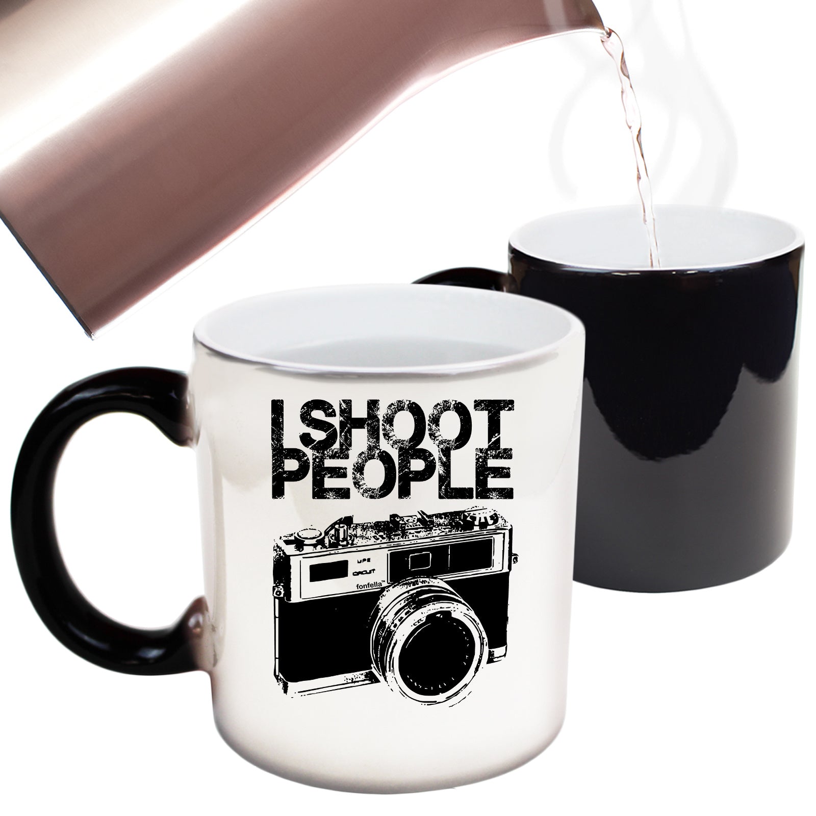 I Shoot People Black - Funny Colour Changing Mug