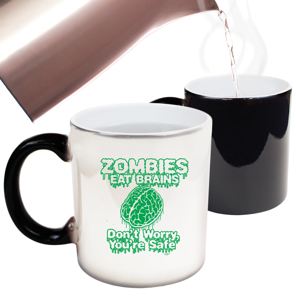 Zombies Eat Brains - Funny Colour Changing Mug