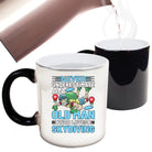 Never Underestimate An Old Man Skydiving - Funny Colour Changing Mug