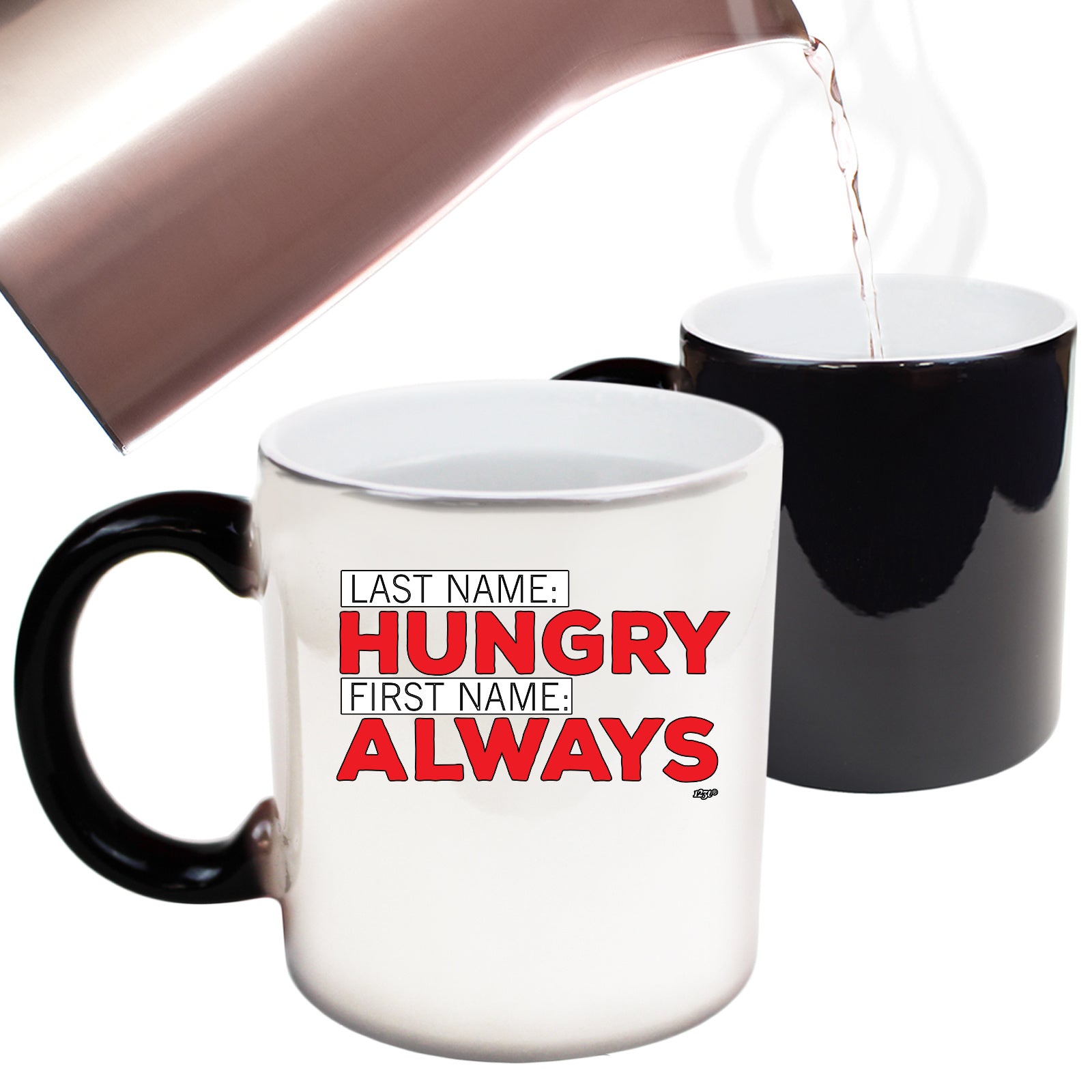 Last Name Hungry First Name Always - Funny Colour Changing Mug