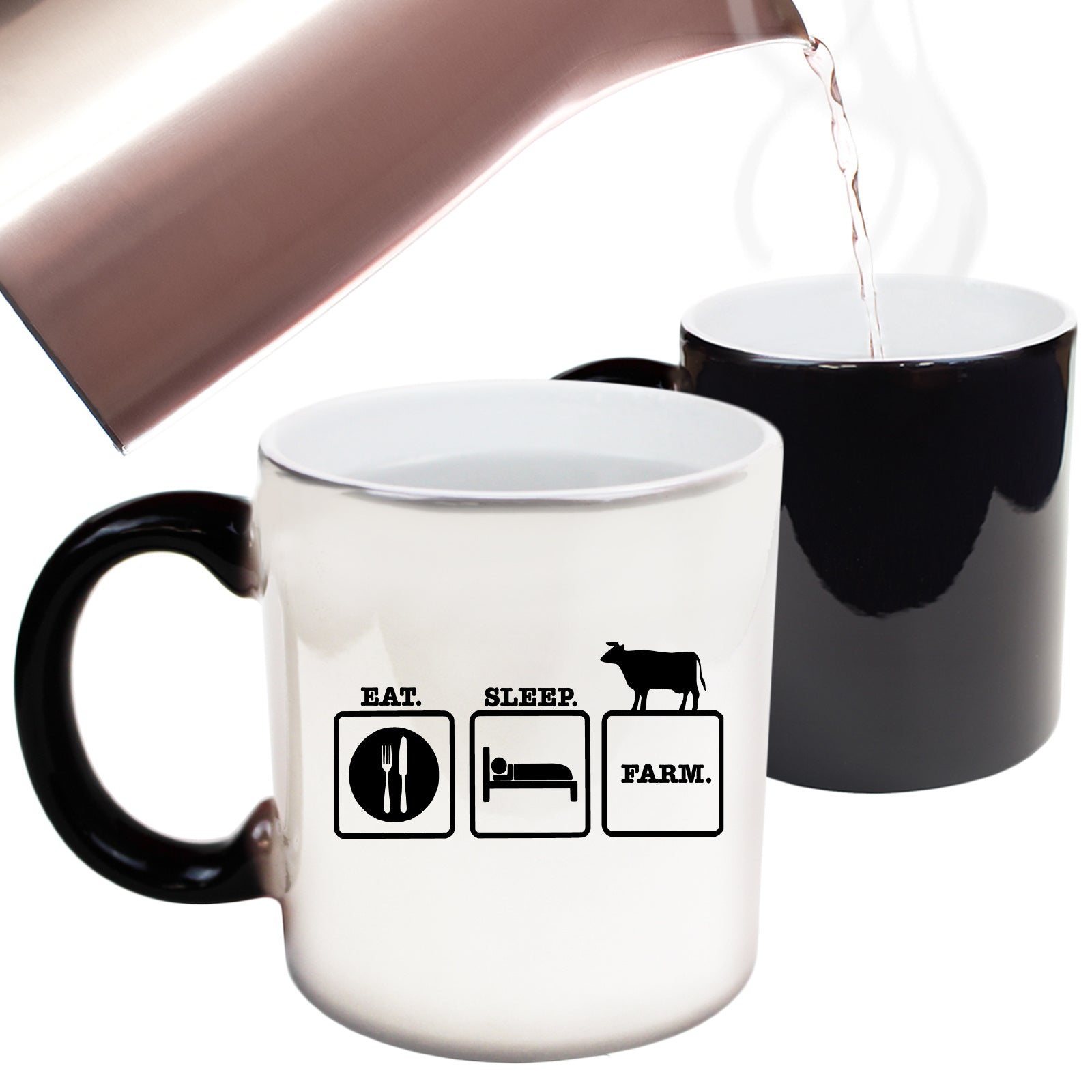 Eat Sleep Farm - Funny Colour Changing Mug