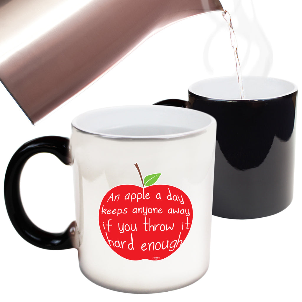 An Apple A Day Keeps Anyone Away - Funny Colour Changing Mug Cup