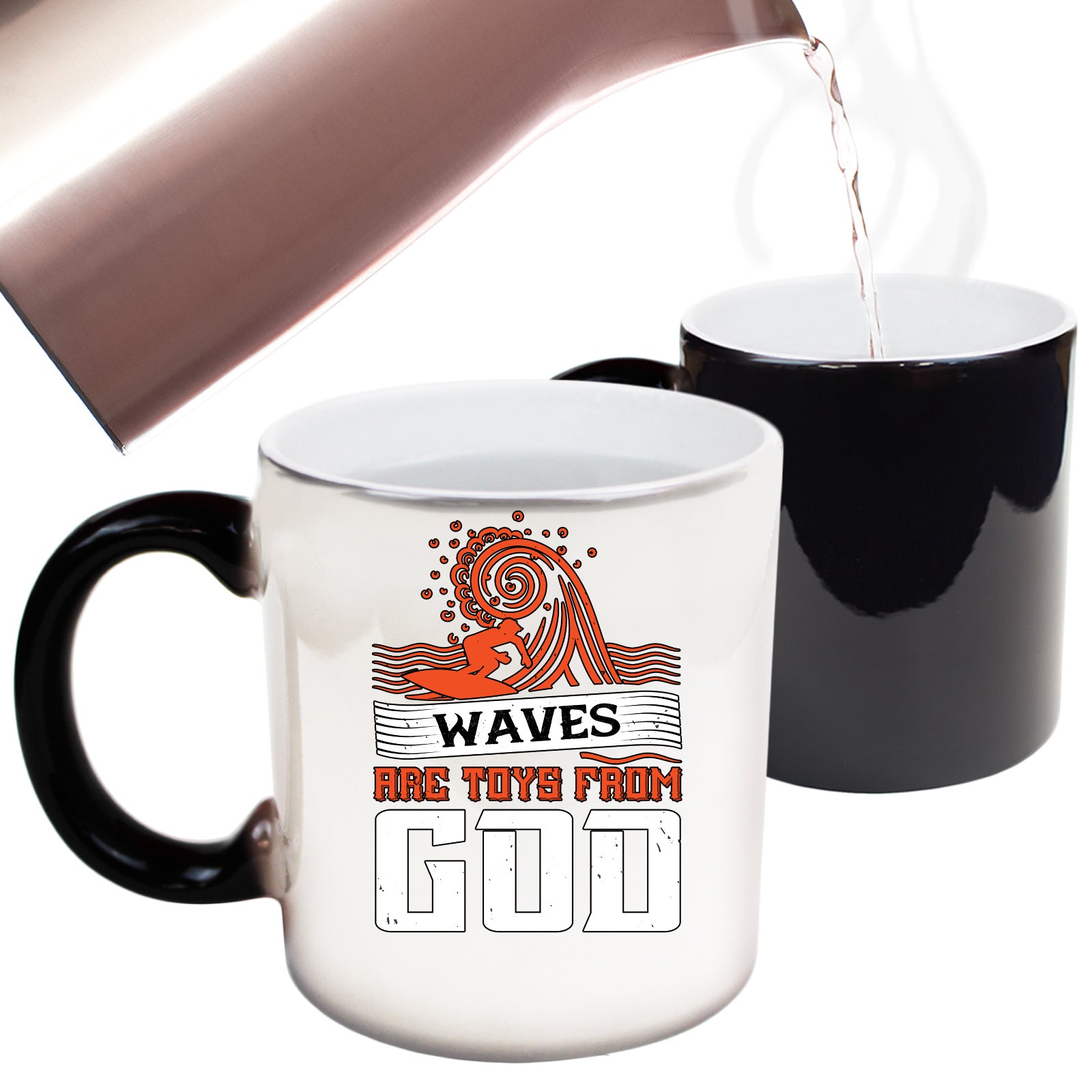 Surfing Waves Are Toys From God - Funny Colour Changing Mug