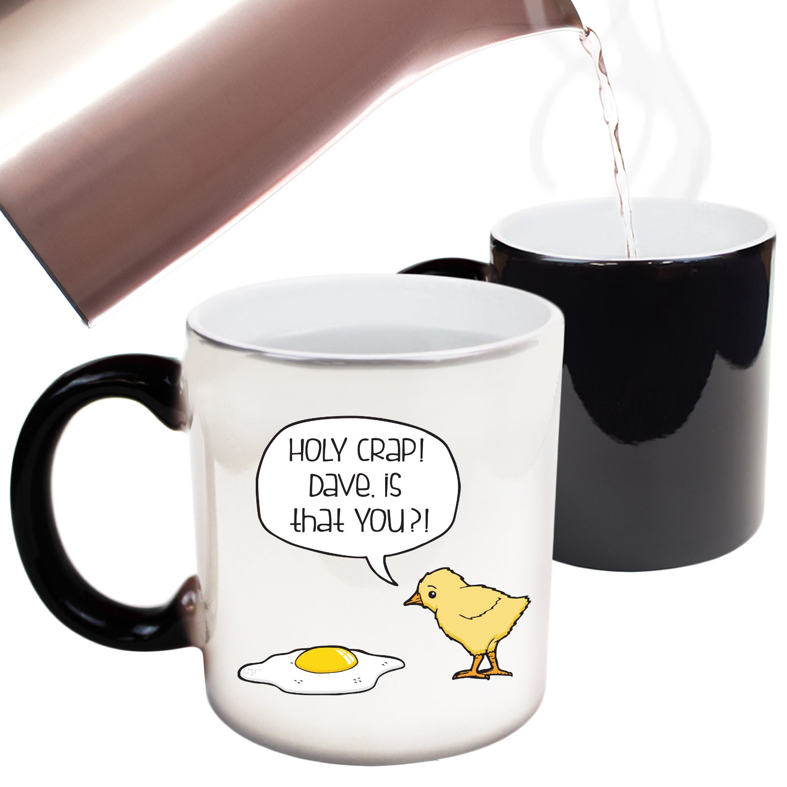 Holy Crap Dave Chicken Egg - Funny Colour Changing Mug Cup