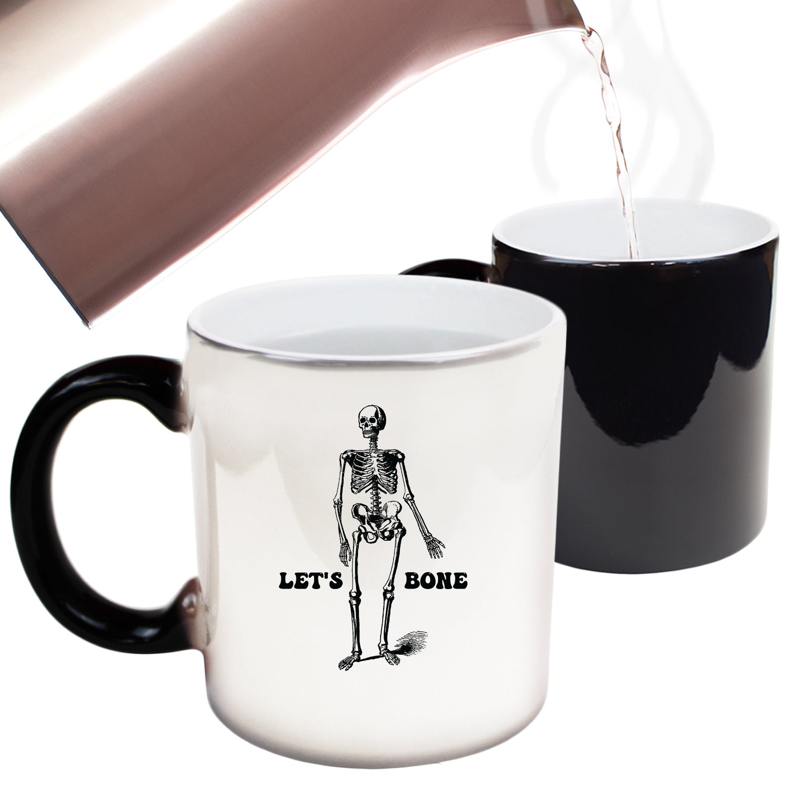 Lets Bone Skeleton Halloween - Funny Colour Changing Mug