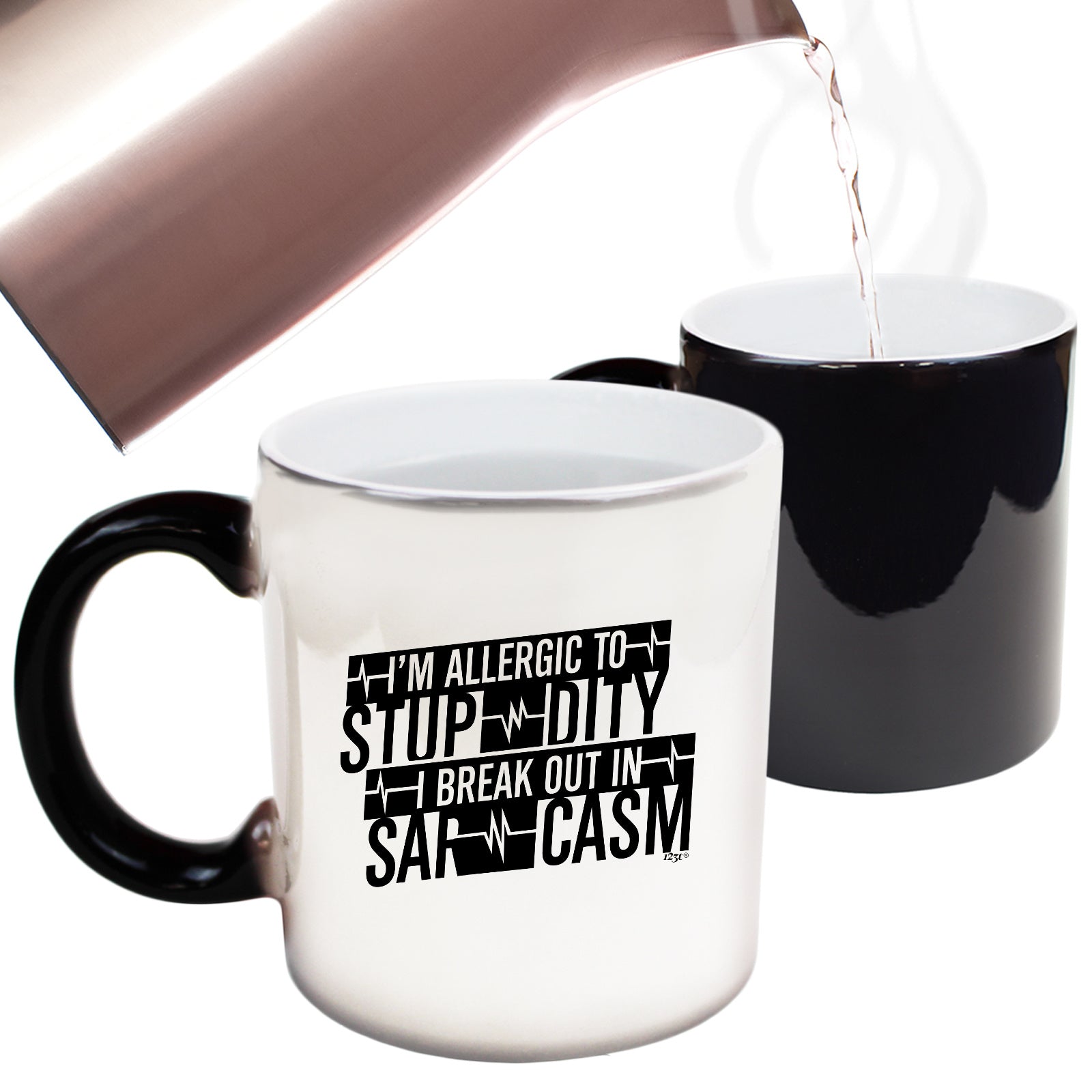 Im Allergic To Stupidity Break Out - Funny Colour Changing Mug Cup