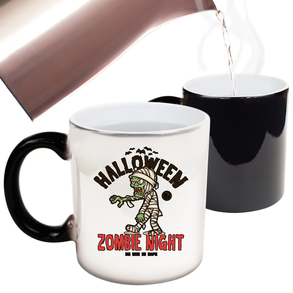 Halloween Zombie Night No One Is Safe - Funny Colour Changing Mug