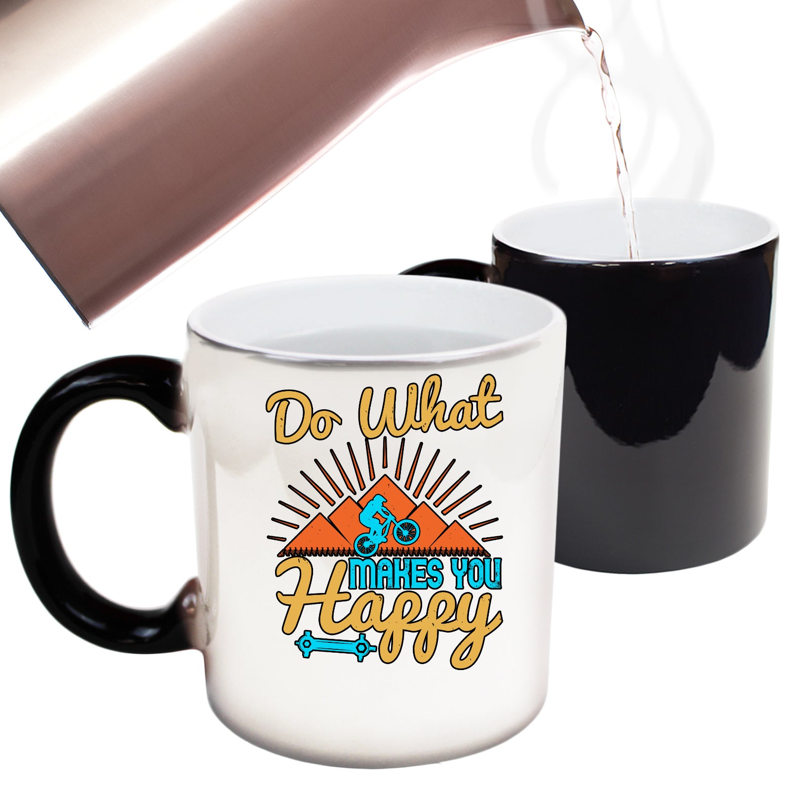 Mountain Bike Do What Makes You Happy - Funny Colour Changing Mug