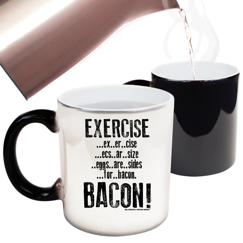 Gym Exercise Bacon - Funny Colour Changing Mug