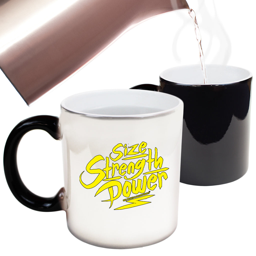 Swps Size Strength Power - Funny Colour Changing Mug