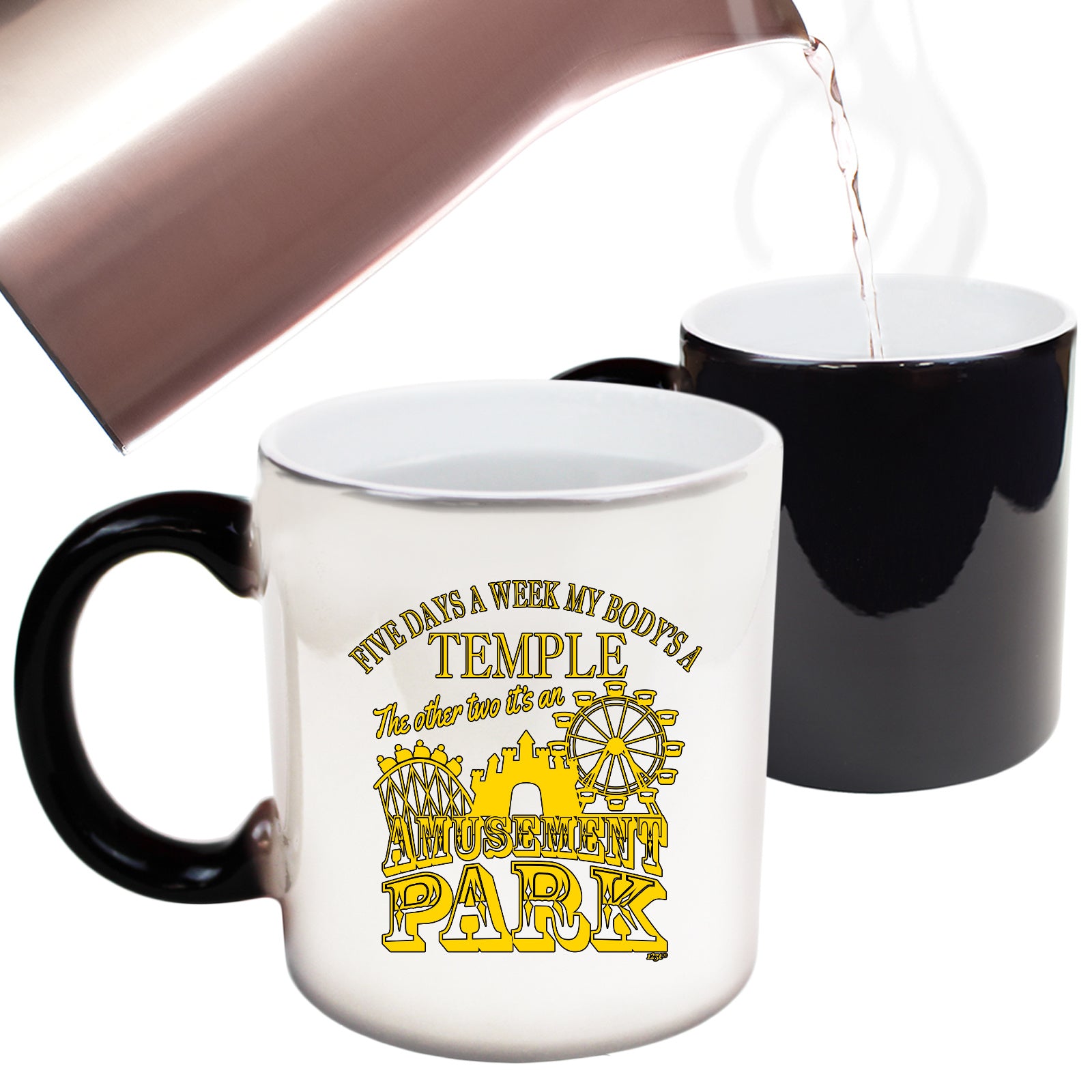 Five Days A Week My Body Is A Temple - Funny Colour Changing Mug Cup