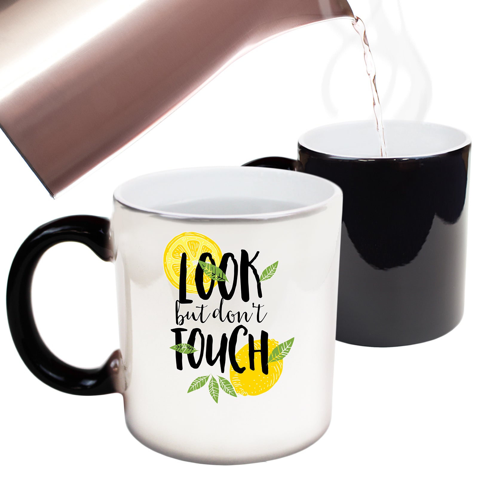 Lemons Look But Dont Touch - Funny Colour Changing Mug