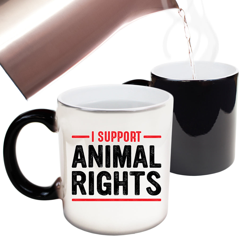 I Support Animal Rights Vegan - Funny Colour Changing Mug