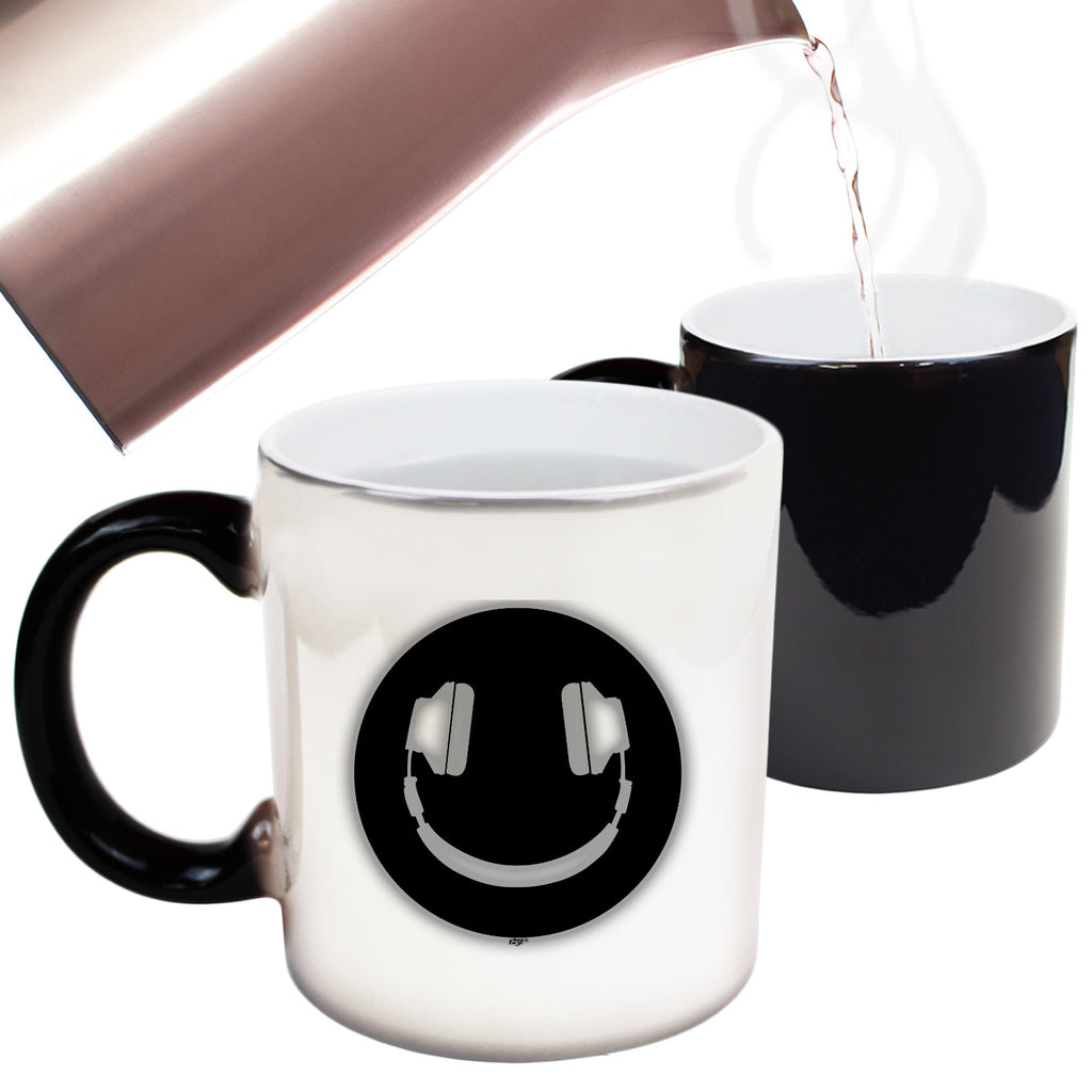 Headphone Smile Glow In The Dark - Funny Colour Changing Mug Cup