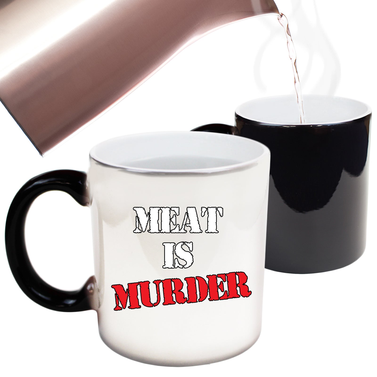 Meat Is Murder V2 Vegan - Funny Colour Changing Mug