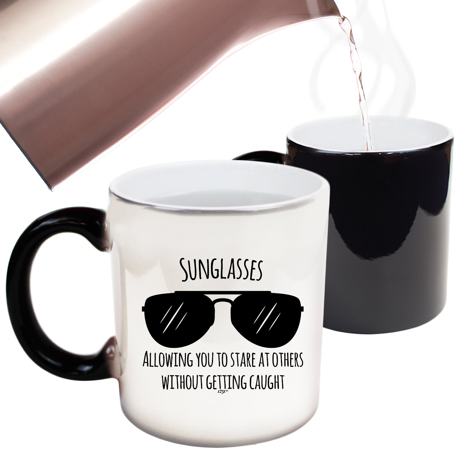 Sunglasses Allowing You To Stare At Others - Funny Colour Changing Mug