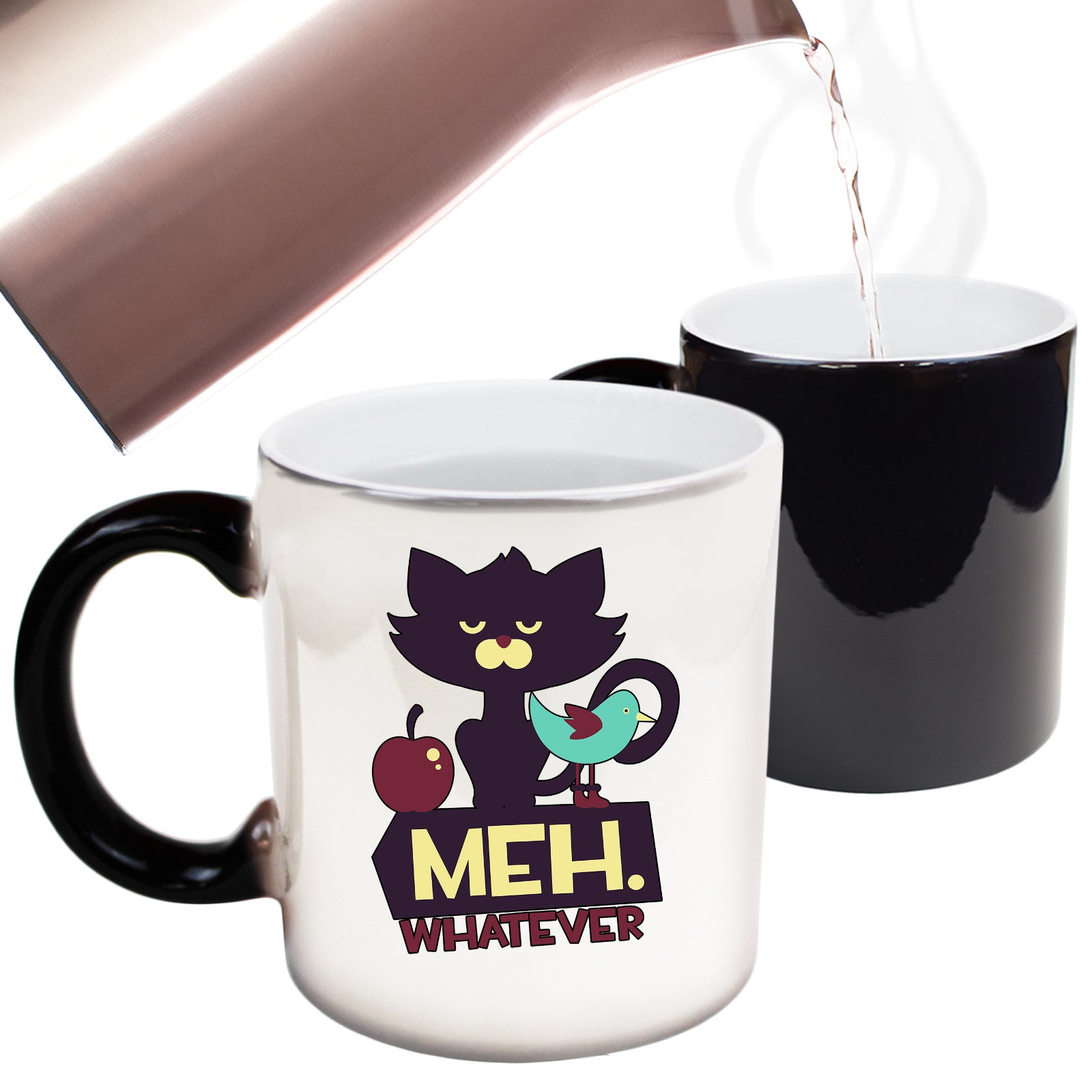 Meh Whatever Cat - Funny Colour Changing Mug