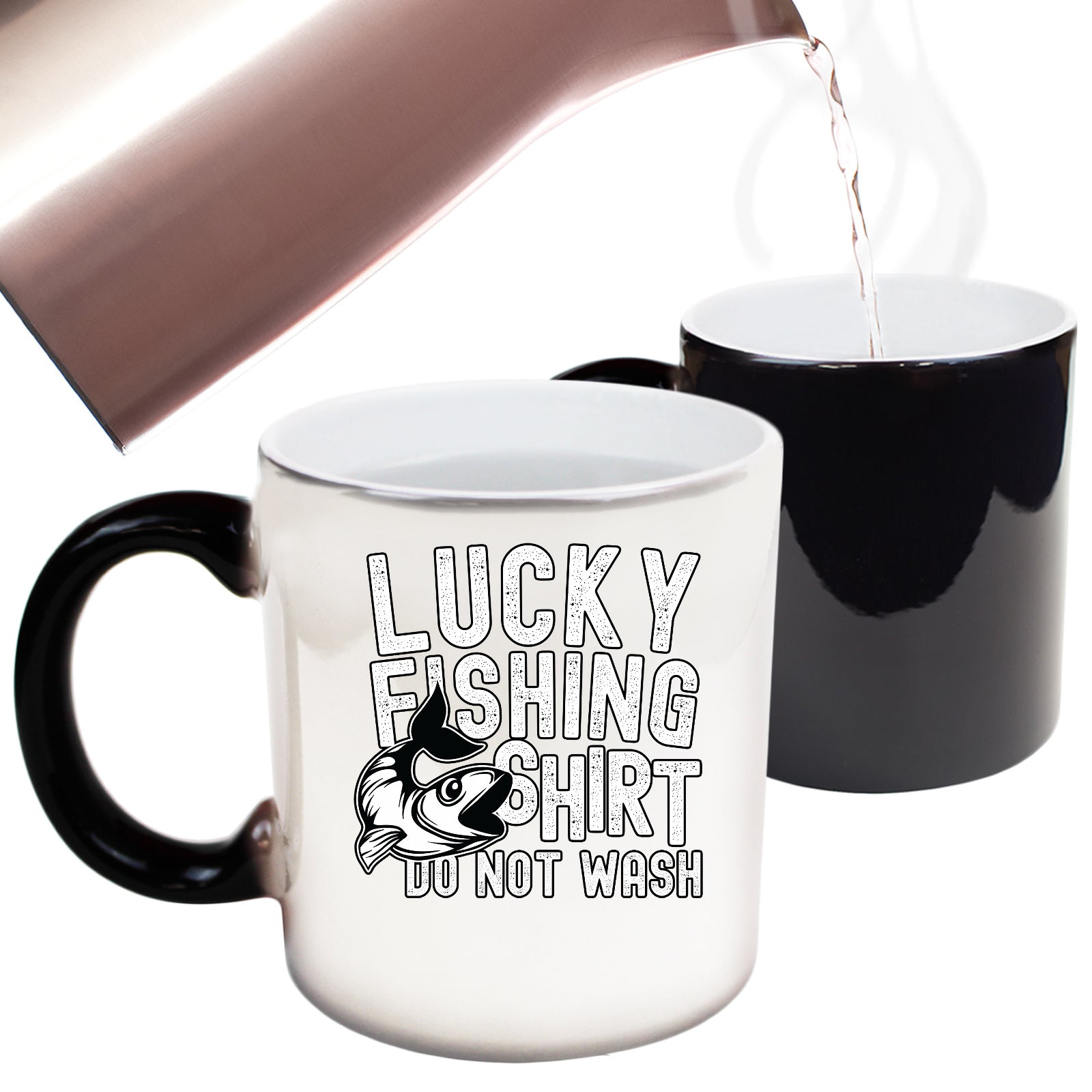 Fishing Lucky Fishing Shirt Do Not Wash - Funny Colour Changing Mug