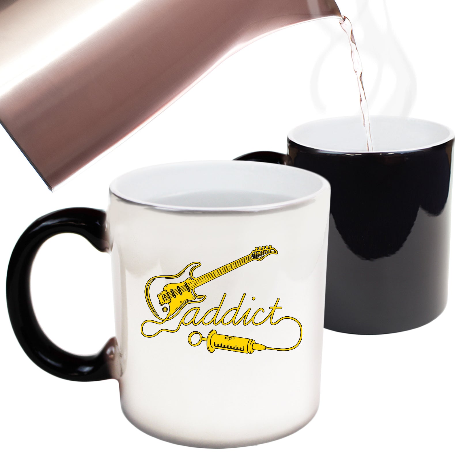 Guitar Addict Music - Funny Colour Changing Mug Cup