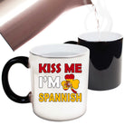 Kiss Me Im Spannish Spain Flag Lucky - Funny Colour Changing Mug