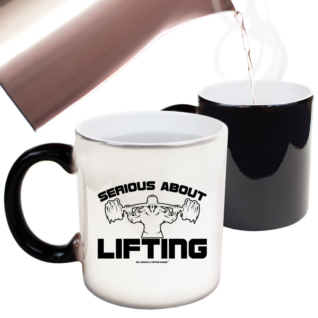 Swps Serious About Lifting Gym Bodybuilding - Funny Colour Changing Mug