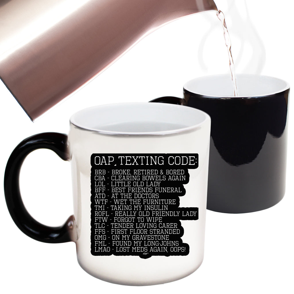 Oap Texting Code - Funny Colour Changing Mug