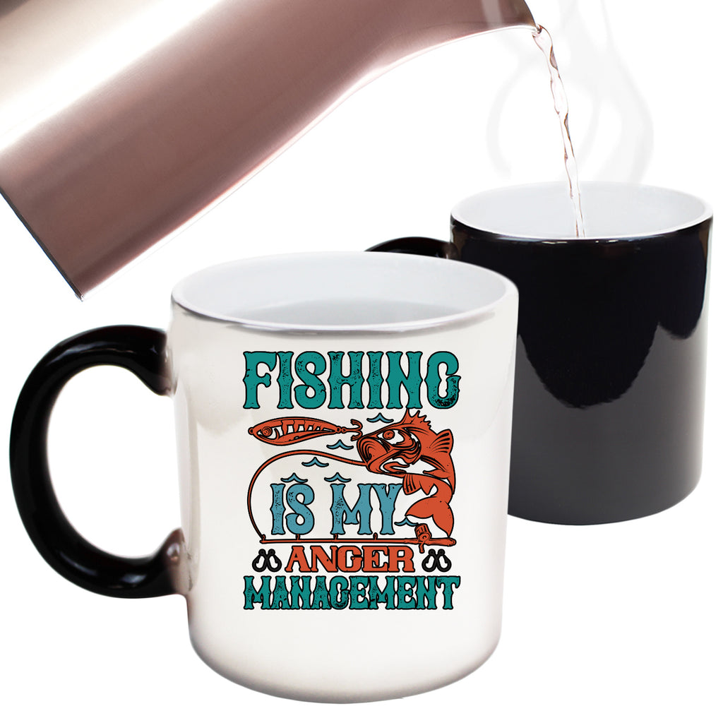 Fishing Is My Anger Management - Funny Colour Changing Mug