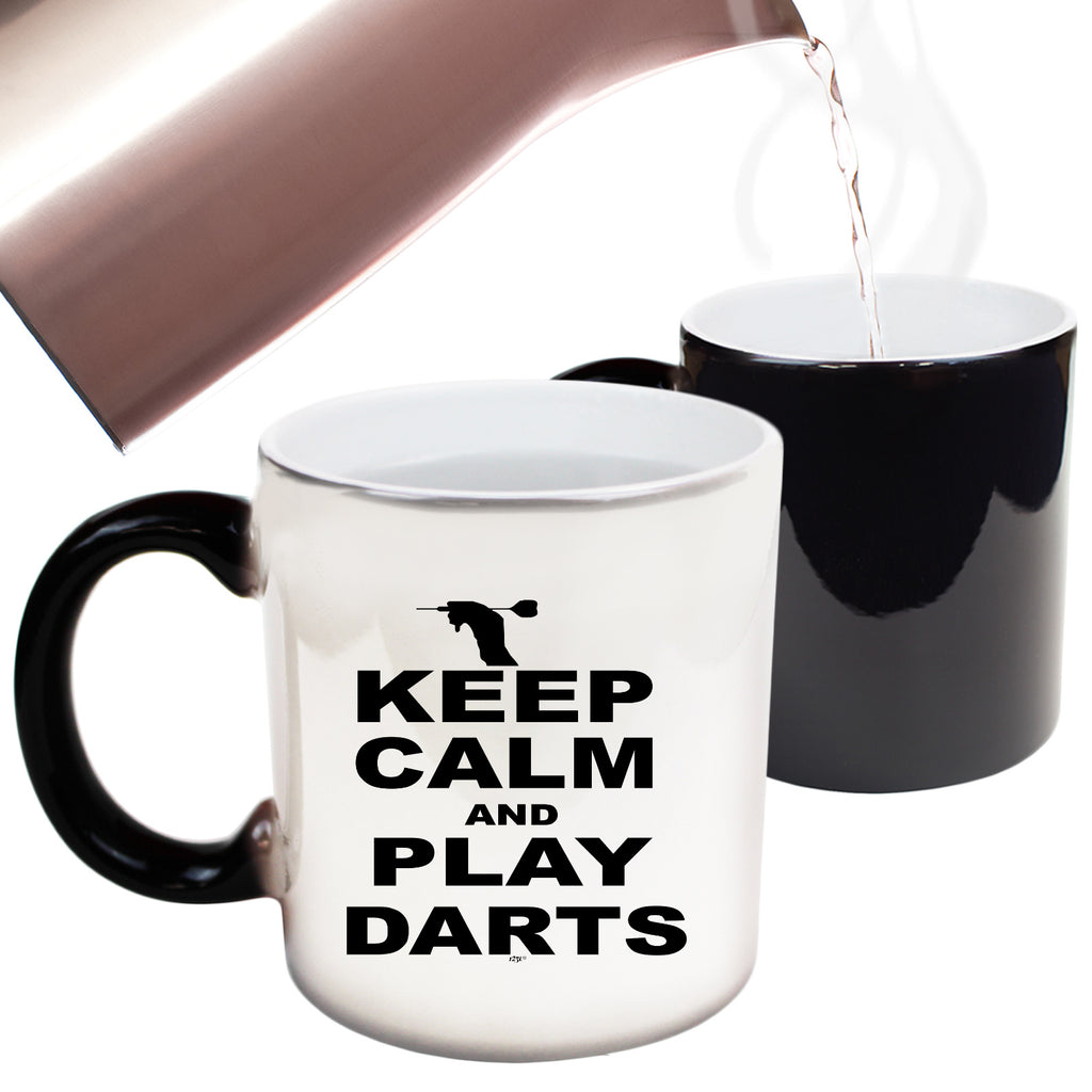 Keep Calm And Play Darts - Funny Colour Changing Mug