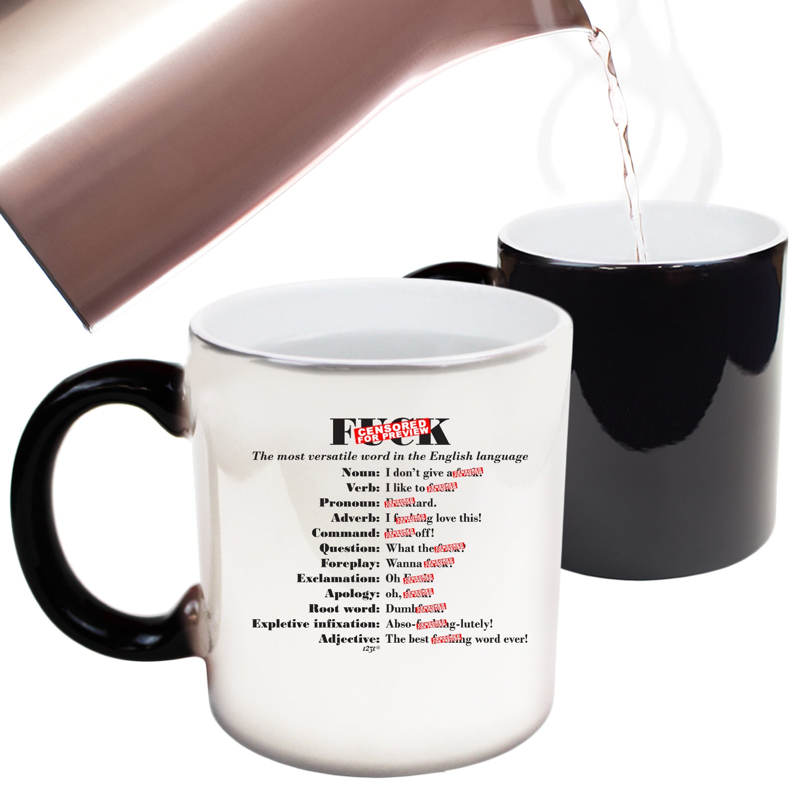 F  K The Most Versatile Word - Funny Colour Changing Mug Cup