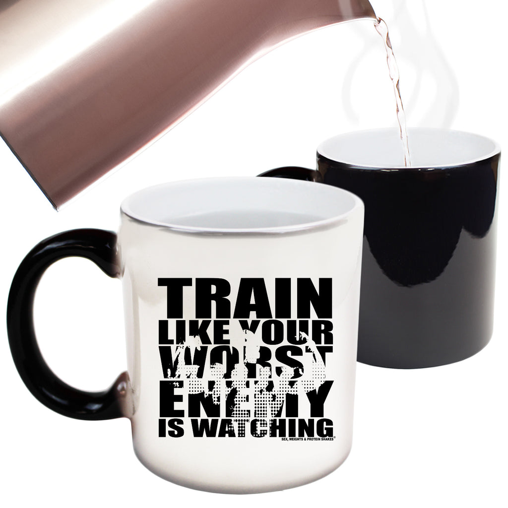Swps Train Like Your Worst Enemy - Funny Colour Changing Mug