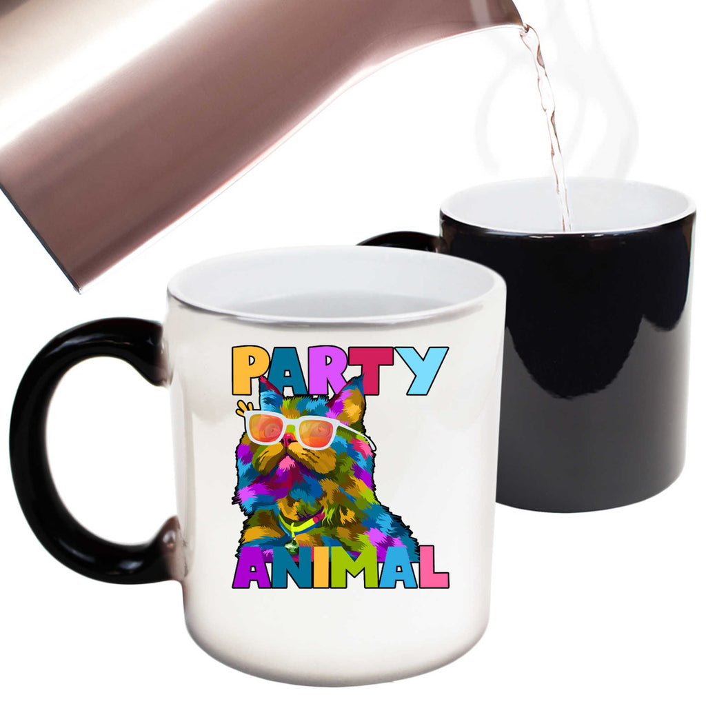 Party Animal Cat Cats - Funny Colour Changing Mug
