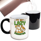 Cat Im Not Lazy Im In Quarantine - Funny Colour Changing Mug