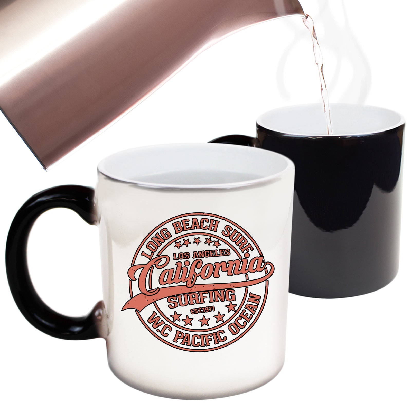 Long Beach California Surfing Surf - Funny Colour Changing Mug