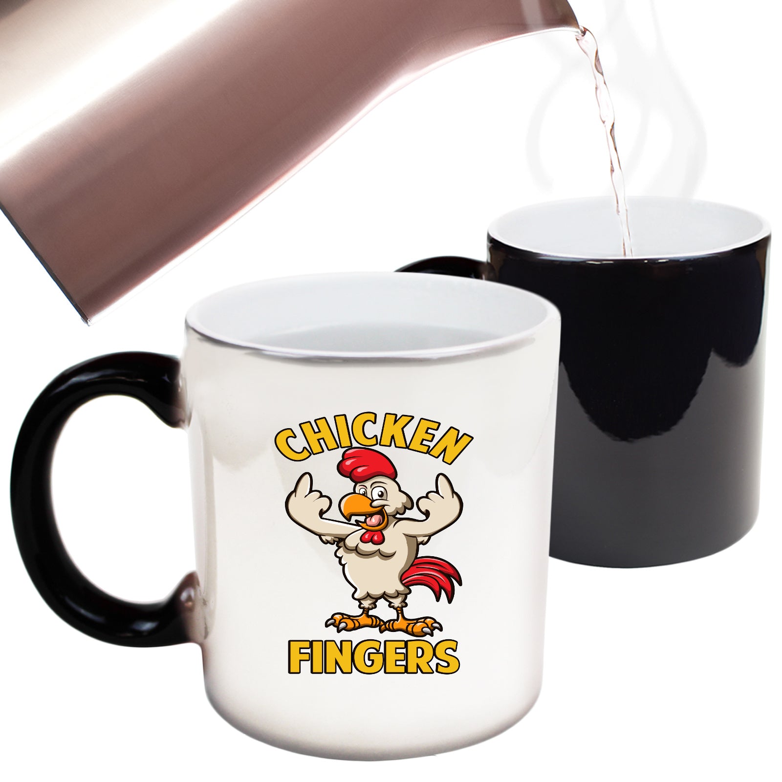 Chicken Fingers Fu(K Off Rude - Funny Colour Changing Mug