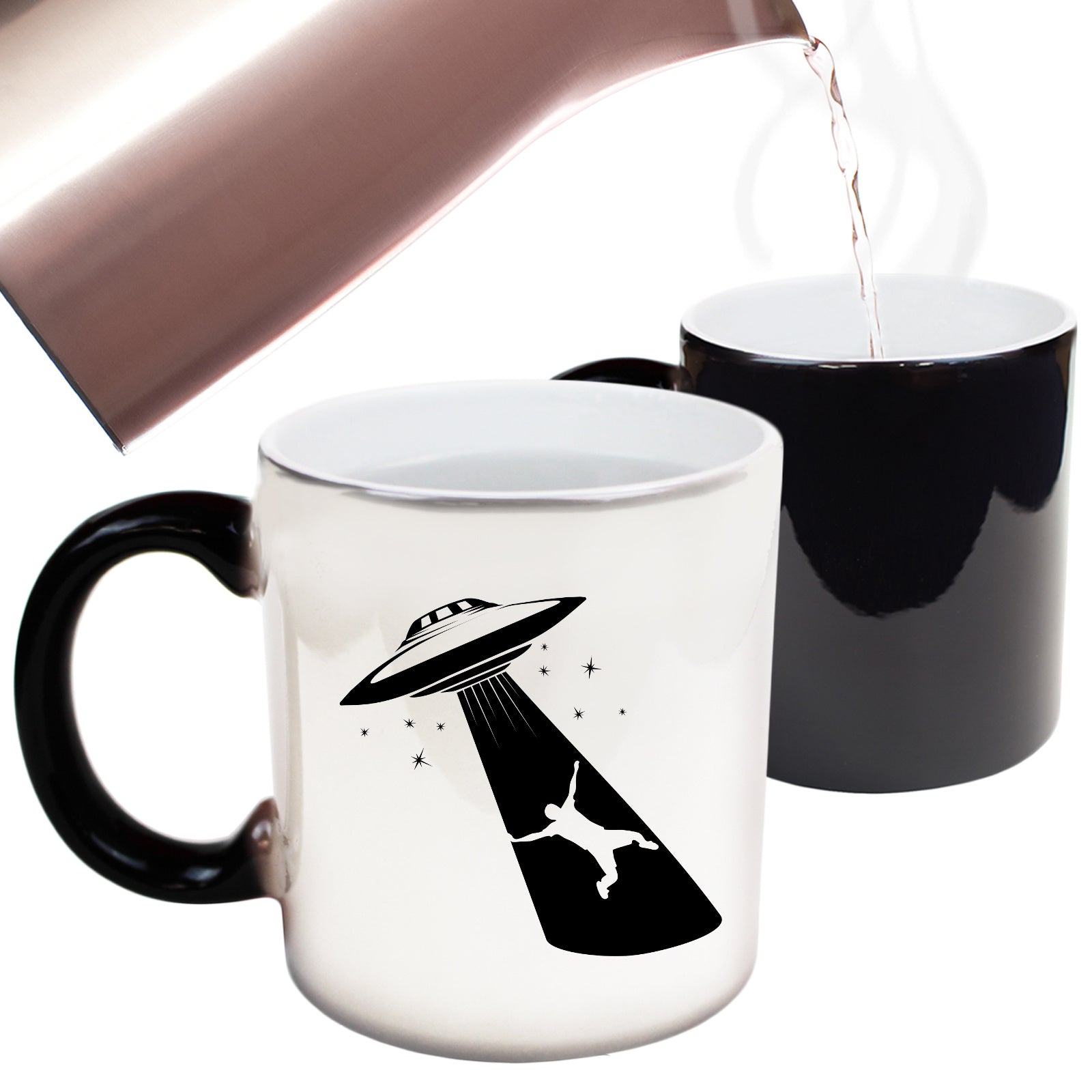 Ufo Abduction White - Funny Colour Changing Mug