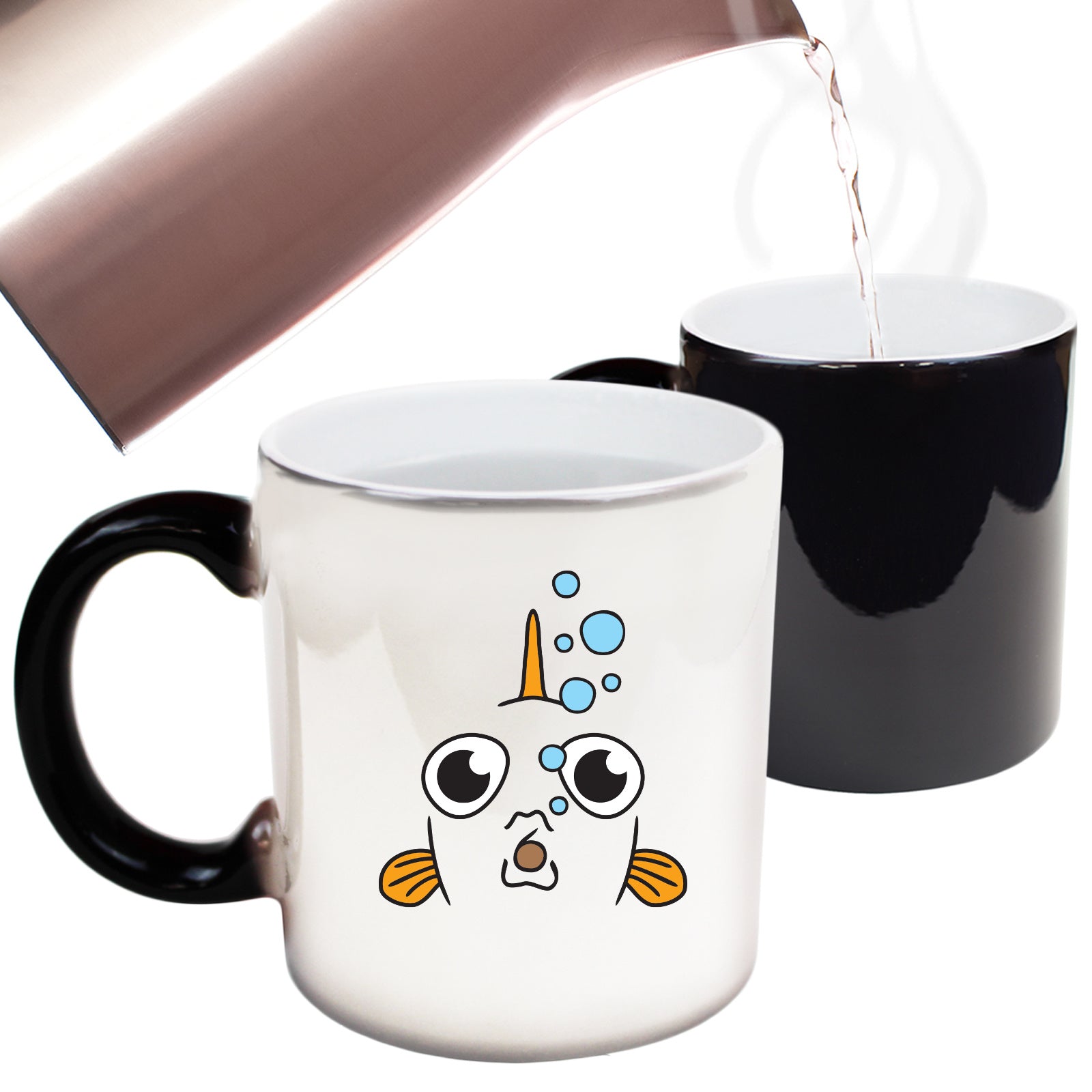 Goldfish Animal Face Ani Mates - Funny Colour Changing Mug Cup