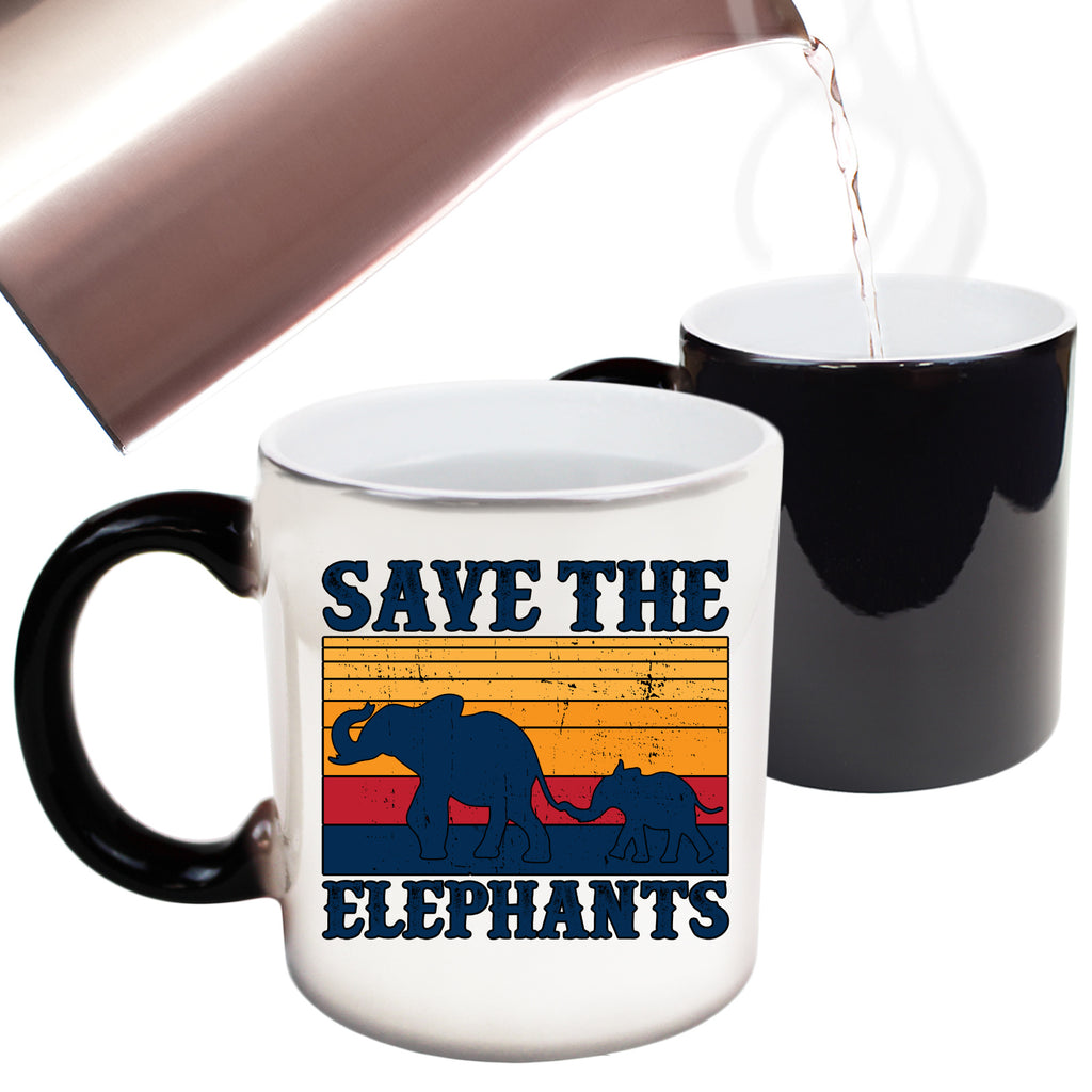 Save The Elephants Animal - Funny Colour Changing Mug