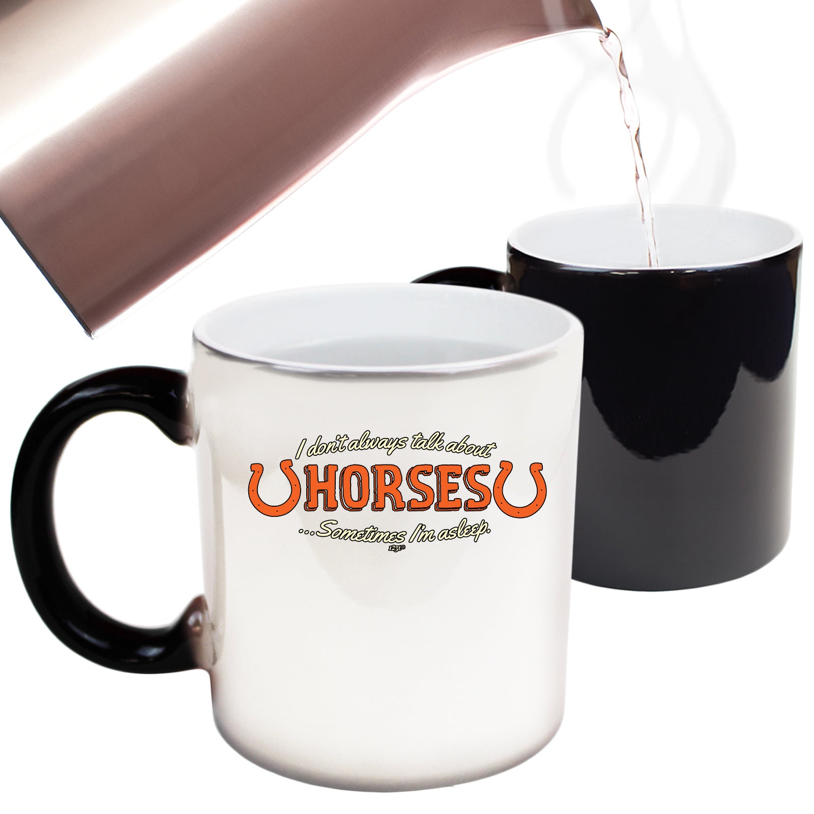 Dont Always Talk About Horses - Funny Colour Changing Mug Cup