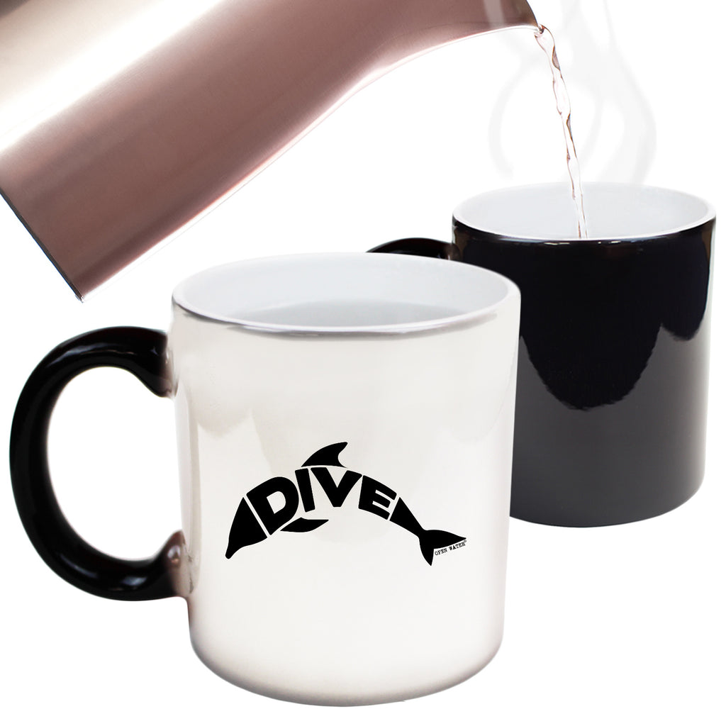 Ow Dolphin Dive - Funny Colour Changing Mug