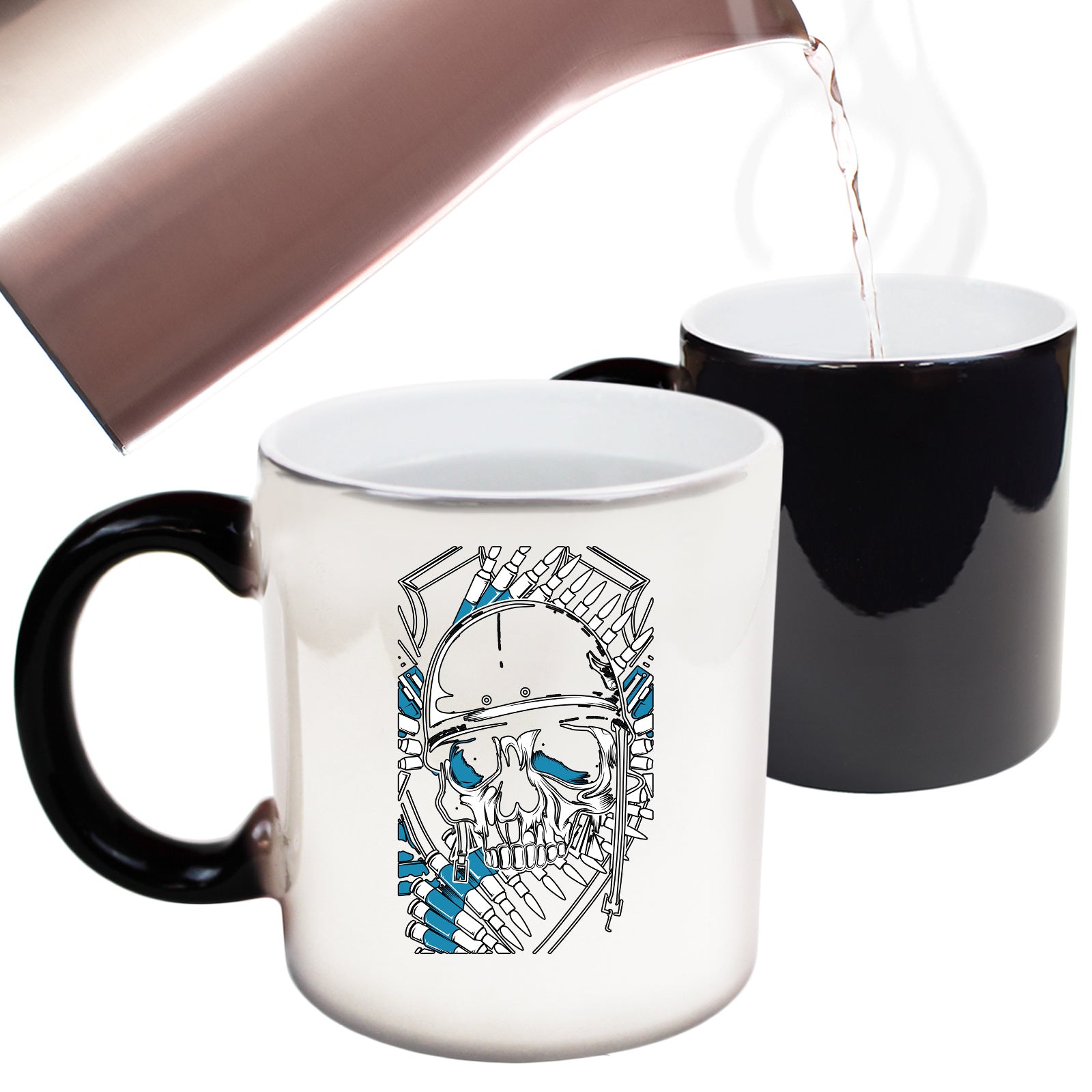 Soldier Skull Bullets - Funny Colour Changing Mug