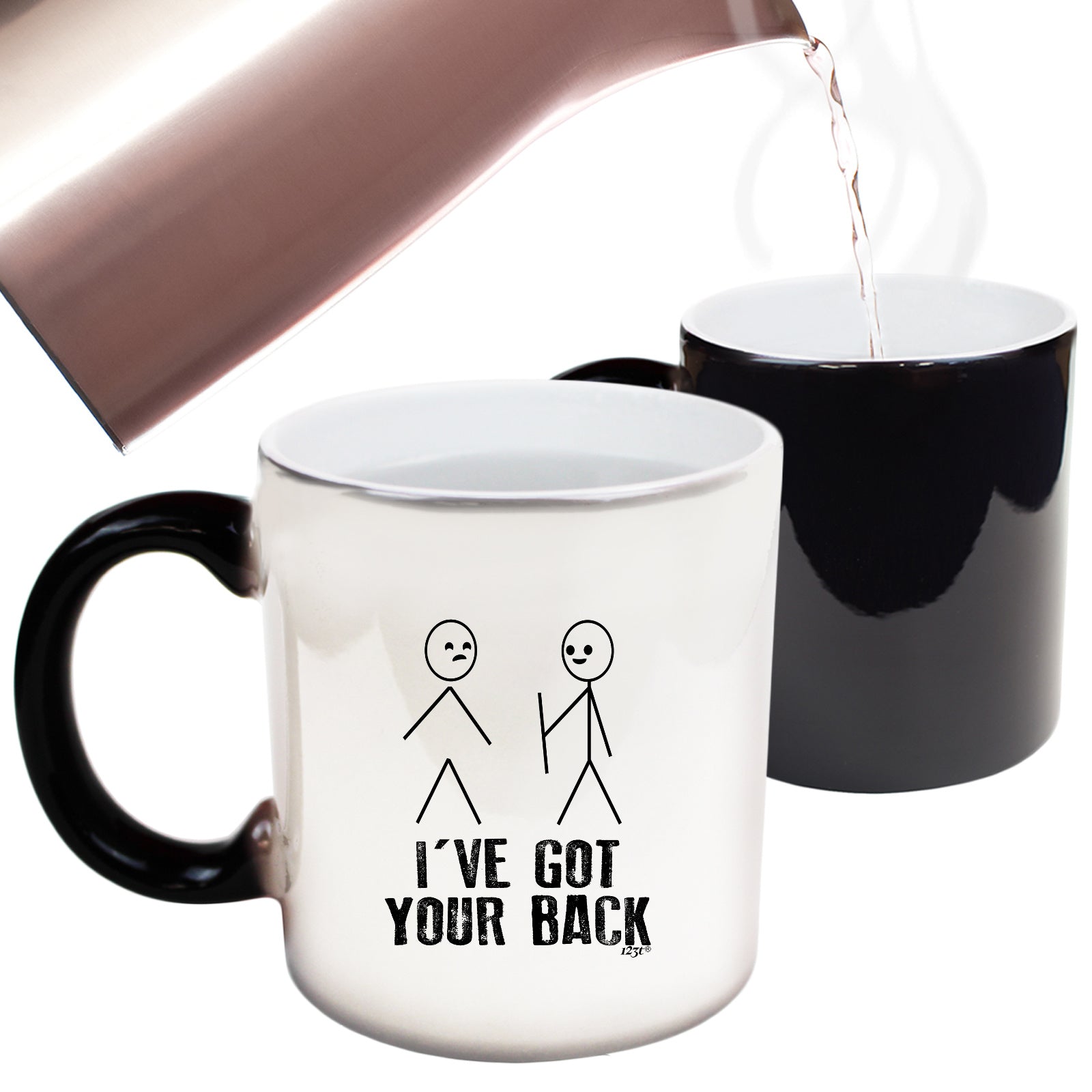 Ive Got Your Back Stickmen - Funny Colour Changing Mug
