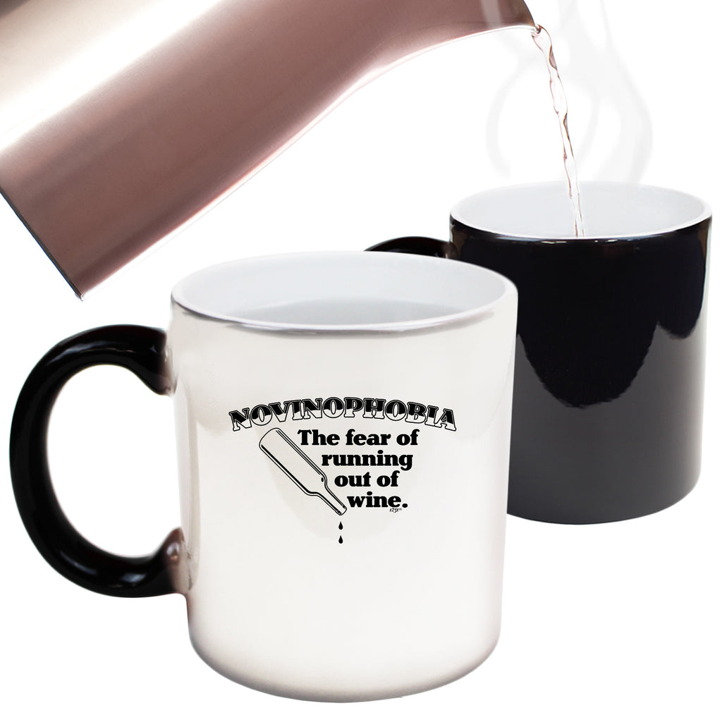 Novinophobia The Fear Of Running Out Of Wine - Funny Colour Changing Mug