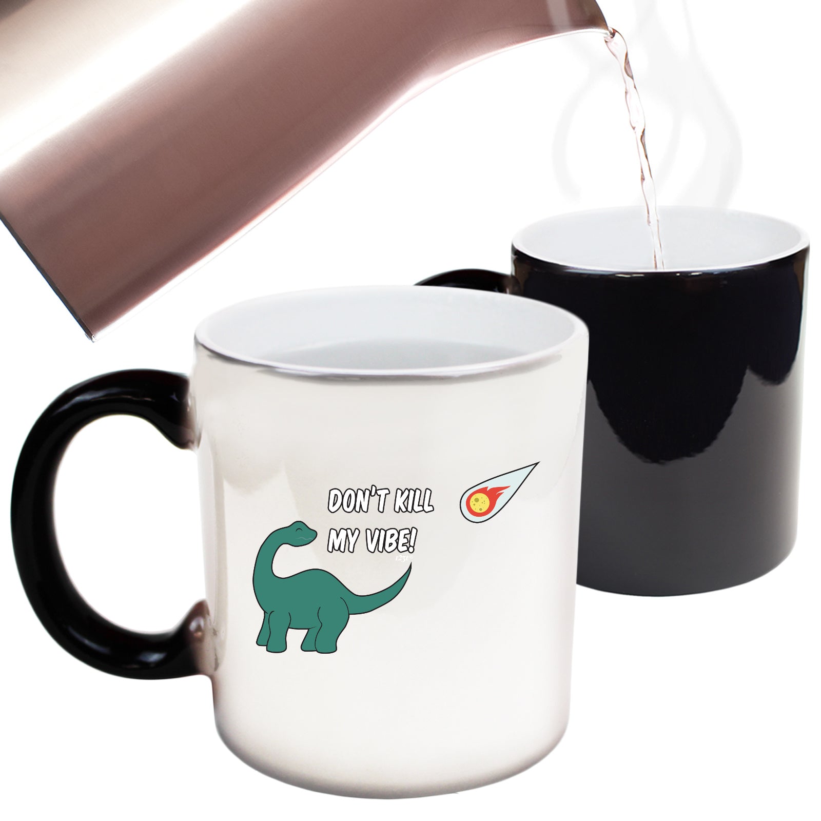 Dont Kill My Vibe Dinosaur - Funny Colour Changing Mug Cup