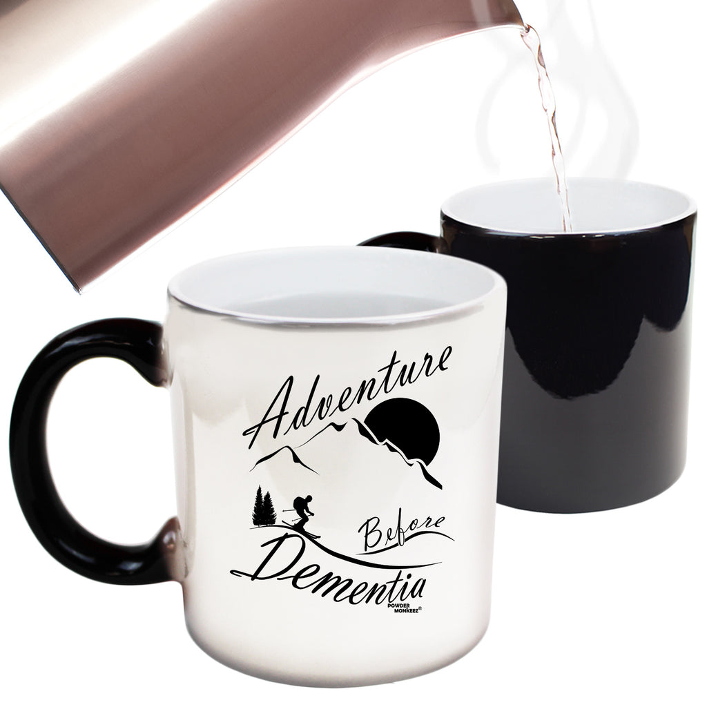 Pm Adventure Before Dementia Skiing Slope White - Funny Colour Changing Mug
