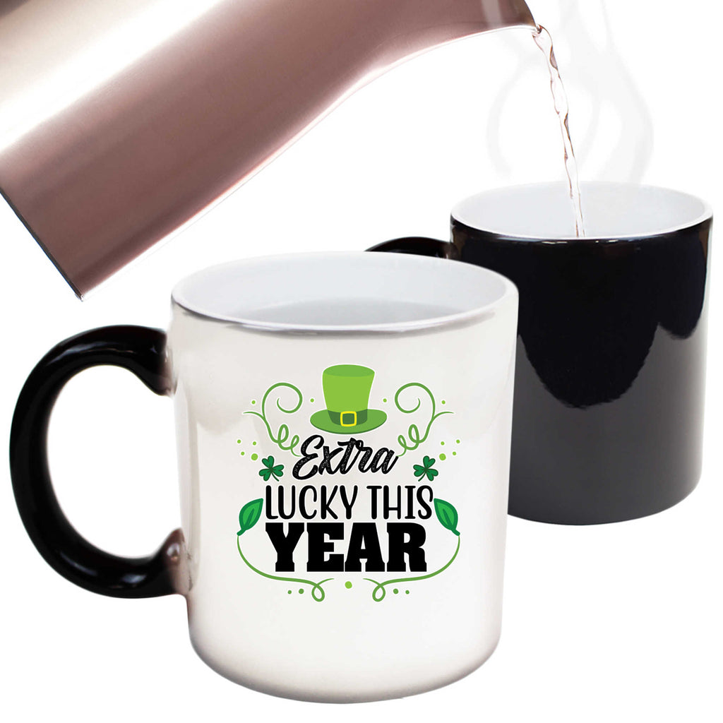 Extra Lucky This Year Irish St Patricks Day Ireland - Funny Colour Changing Mug