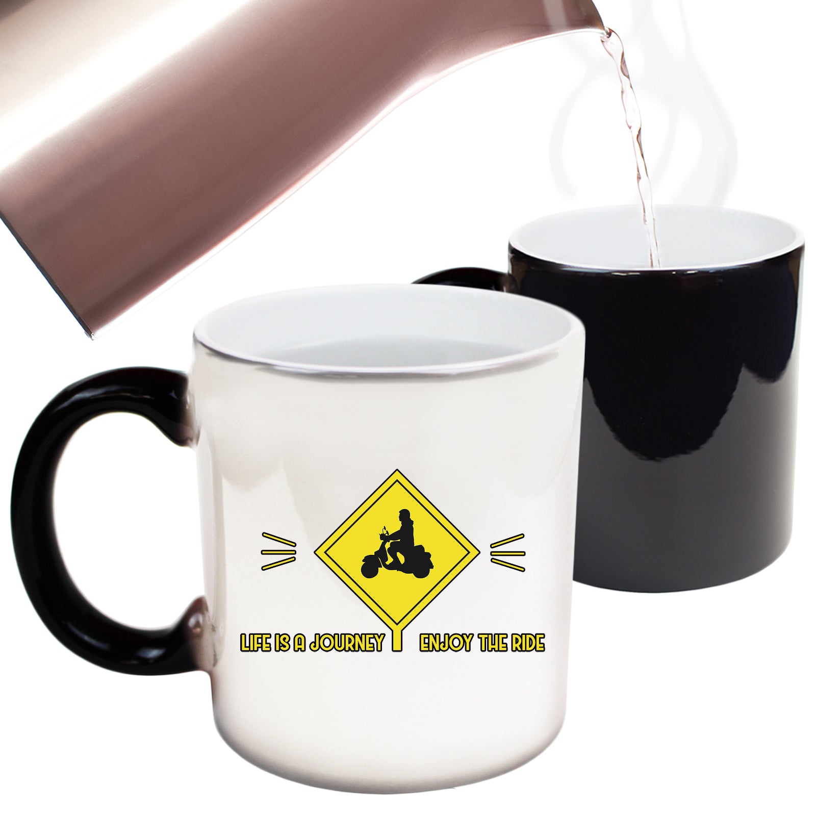 Scooter Life Is A Journey Ride - Funny Colour Changing Mug